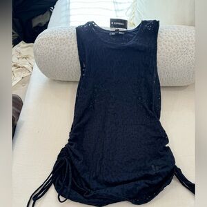 Express Black Textured Tank Top